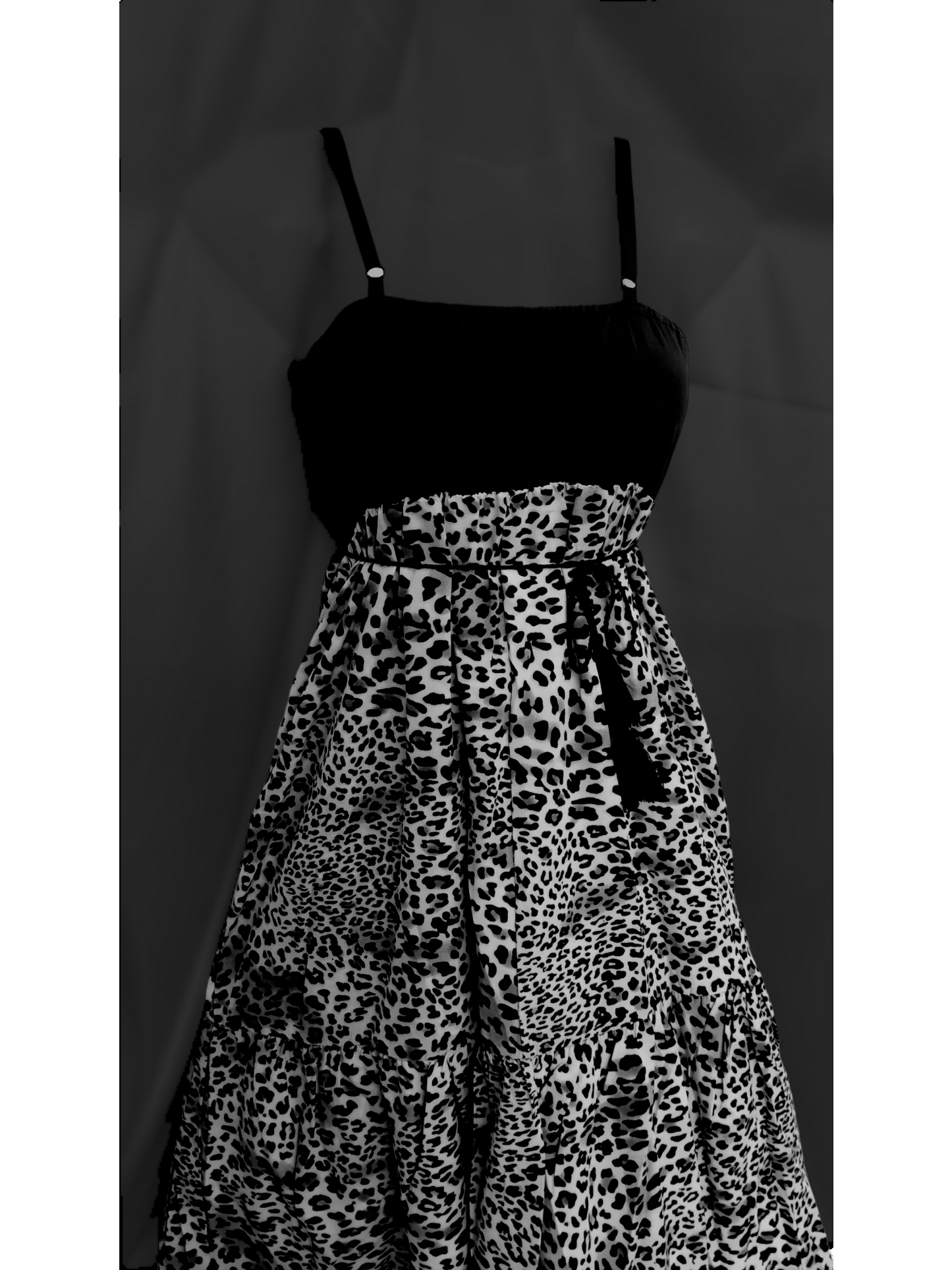 WOMEN SHEER BLACK DRESS