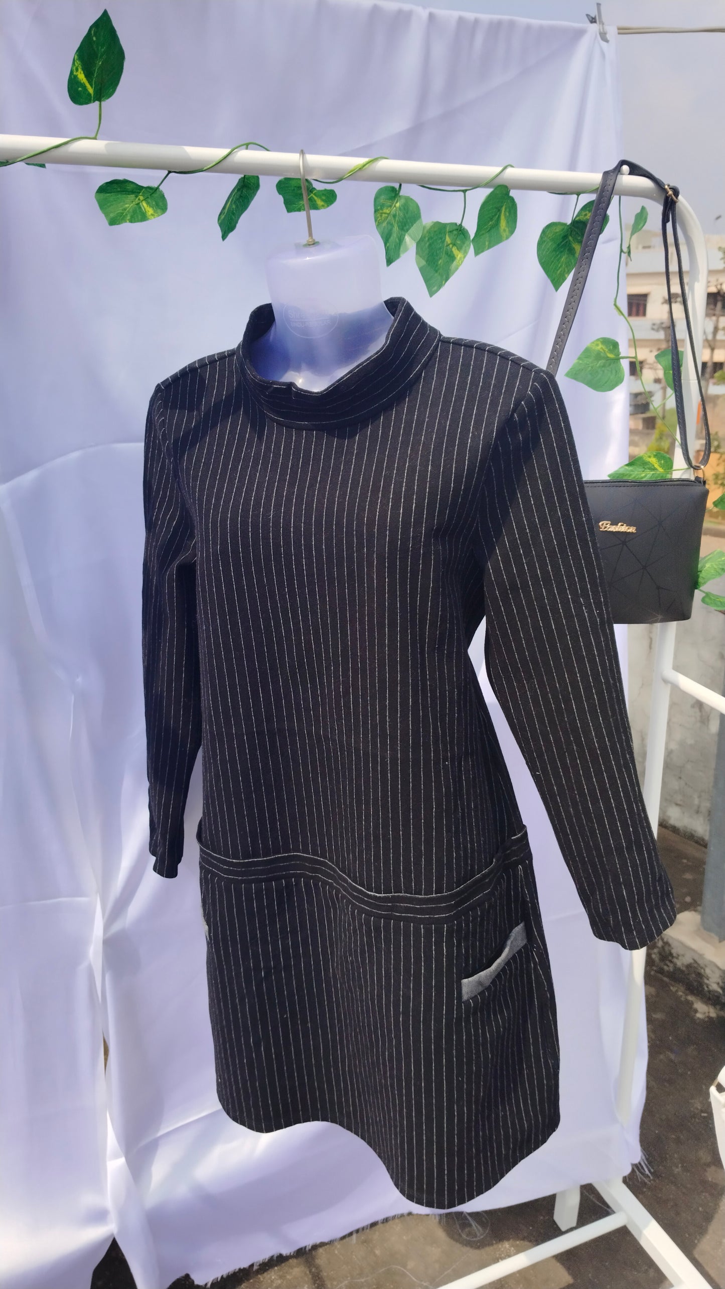 BOHO BLACK FULL SLEEVE BODYCON