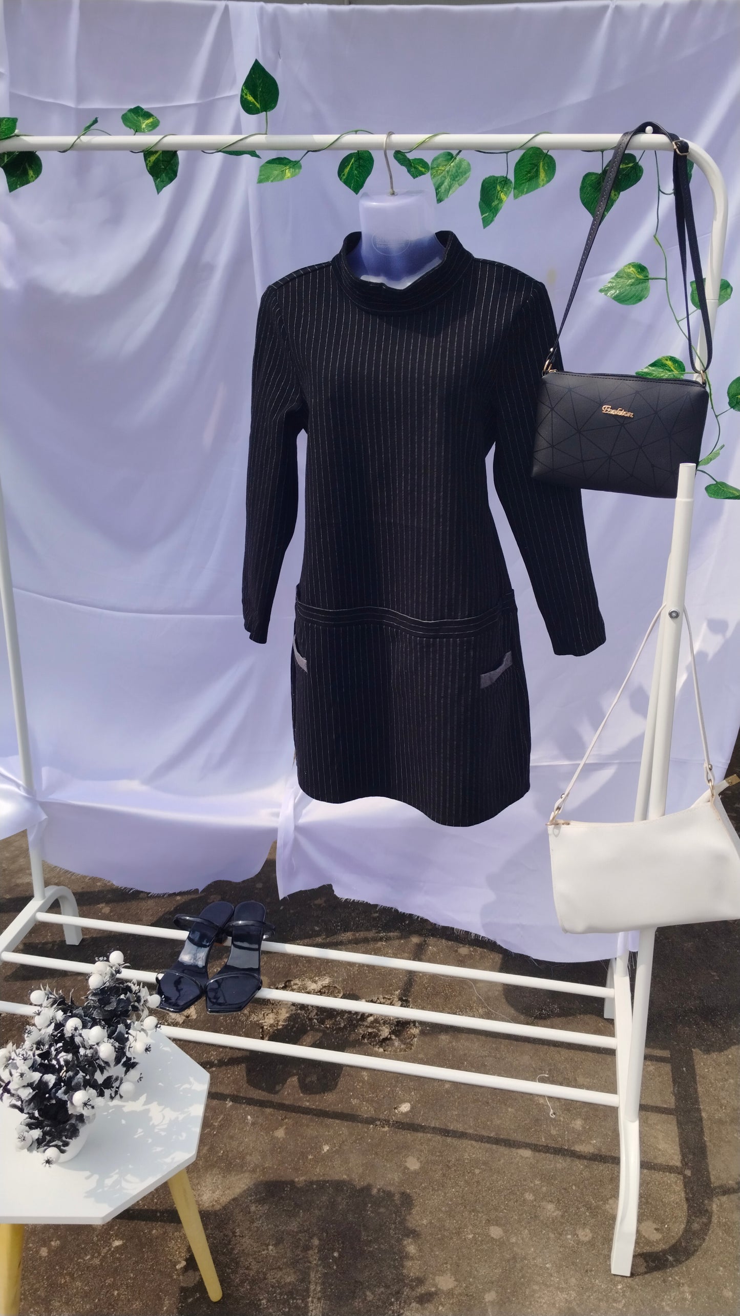 BOHO BLACK FULL SLEEVE BODYCON